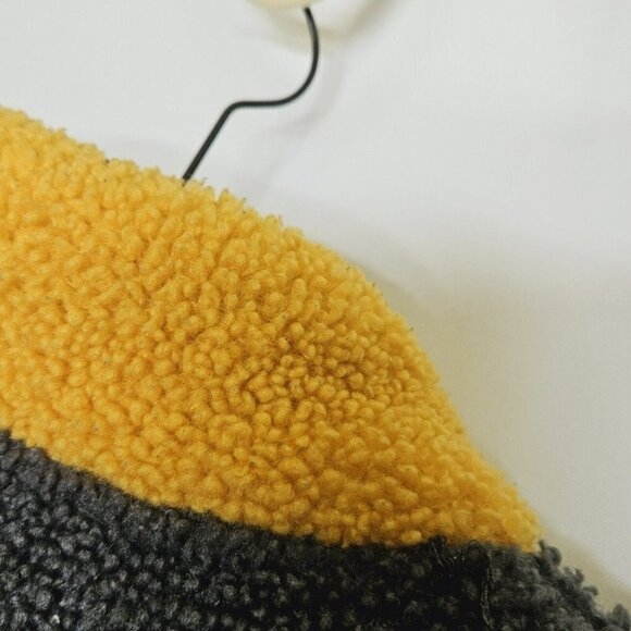 Dutch Bros Coffee Color Block Sherpa Fleece Unisex Pullover Henley Flaw Small - Picture 11 of 12